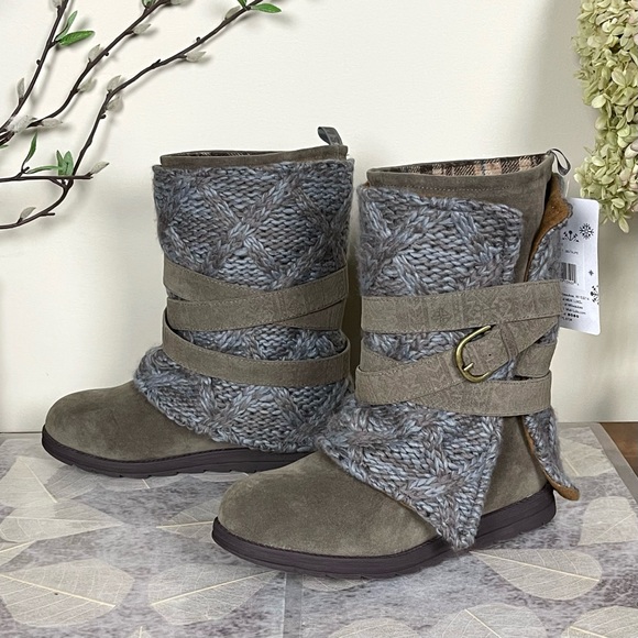 MUK LUKS® Nikki 3-in-1 Belted Sweater Wrap Water Resistant Faux Suede Boots - Picture 2 of 16